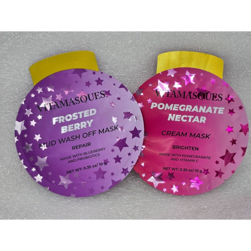 Vitamasques Frosted Berry & Pomegranate Nectar Face Mask Duo Set Korean Skincare